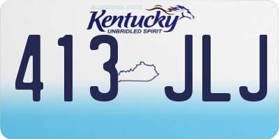KY license plate 413JLJ