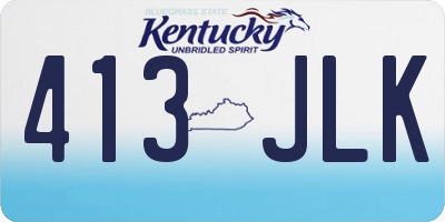 KY license plate 413JLK