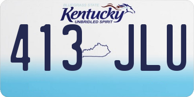 KY license plate 413JLU