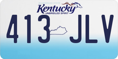 KY license plate 413JLV