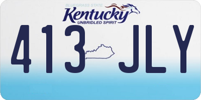 KY license plate 413JLY