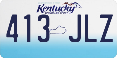 KY license plate 413JLZ