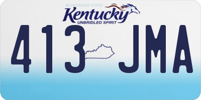 KY license plate 413JMA