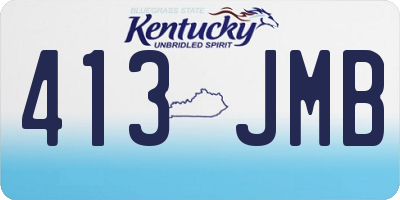 KY license plate 413JMB