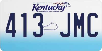 KY license plate 413JMC