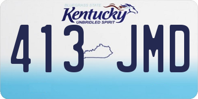 KY license plate 413JMD