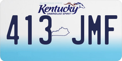 KY license plate 413JMF