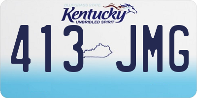 KY license plate 413JMG