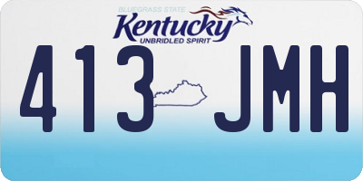 KY license plate 413JMH