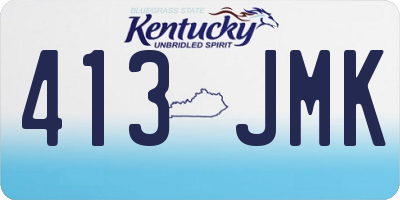 KY license plate 413JMK