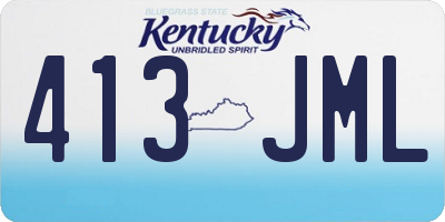 KY license plate 413JML