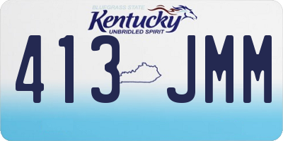 KY license plate 413JMM