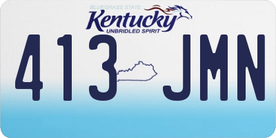KY license plate 413JMN