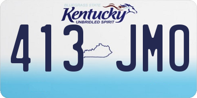 KY license plate 413JMO