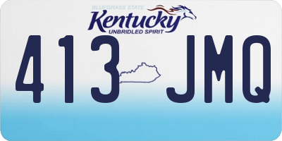 KY license plate 413JMQ