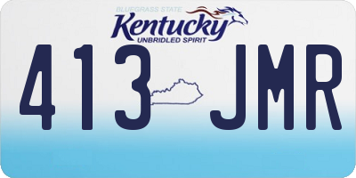 KY license plate 413JMR