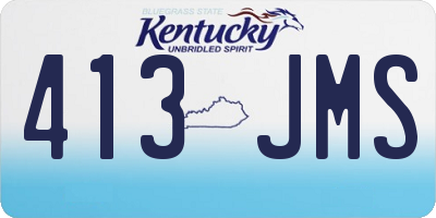 KY license plate 413JMS
