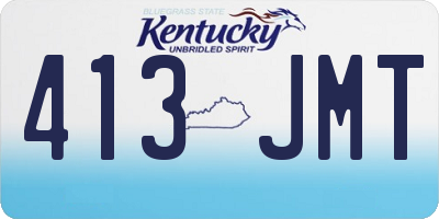 KY license plate 413JMT