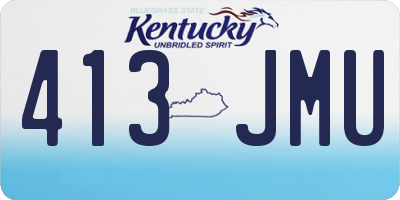 KY license plate 413JMU