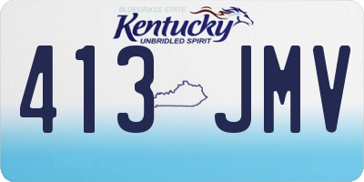 KY license plate 413JMV