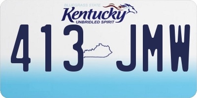 KY license plate 413JMW