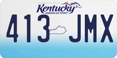 KY license plate 413JMX