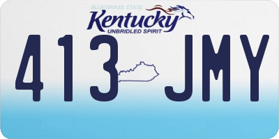 KY license plate 413JMY