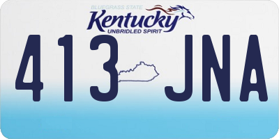 KY license plate 413JNA