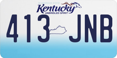 KY license plate 413JNB