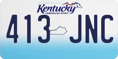 KY license plate 413JNC