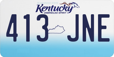 KY license plate 413JNE