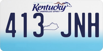 KY license plate 413JNH