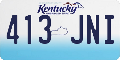 KY license plate 413JNI