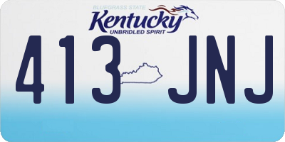 KY license plate 413JNJ
