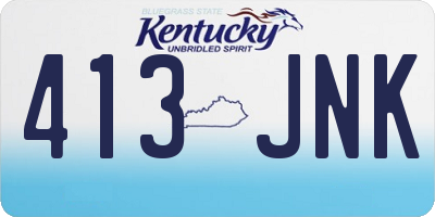 KY license plate 413JNK