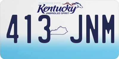 KY license plate 413JNM