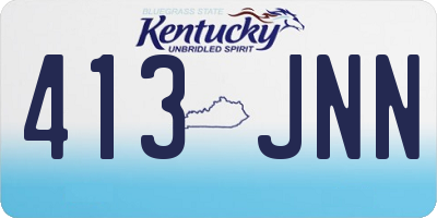 KY license plate 413JNN