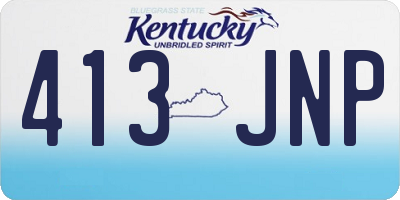 KY license plate 413JNP