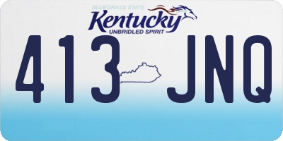 KY license plate 413JNQ