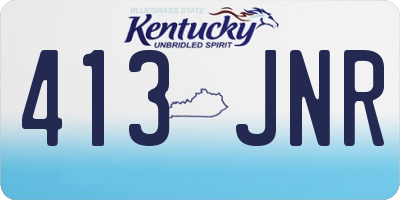 KY license plate 413JNR
