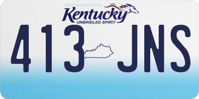 KY license plate 413JNS
