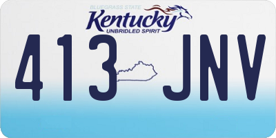 KY license plate 413JNV