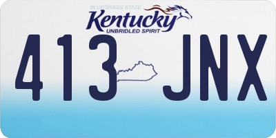 KY license plate 413JNX