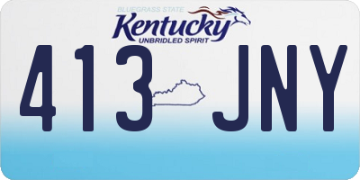 KY license plate 413JNY