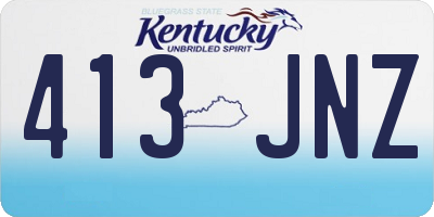 KY license plate 413JNZ
