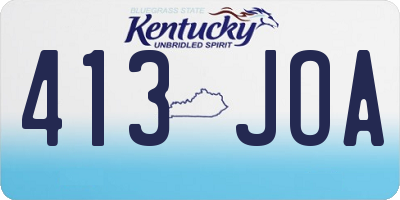 KY license plate 413JOA
