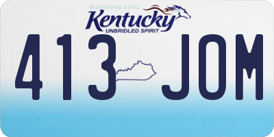 KY license plate 413JOM