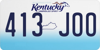 KY license plate 413JOO
