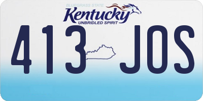 KY license plate 413JOS