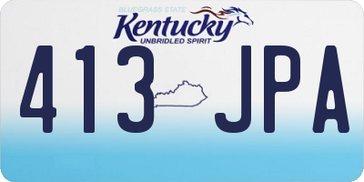 KY license plate 413JPA
